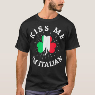 Camiseta Mens Beija-Me Im Italiano Dia de São Patrício 3