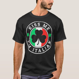 Camiseta Mens Beija-Me Im Italiano Dia de São Patrício 8