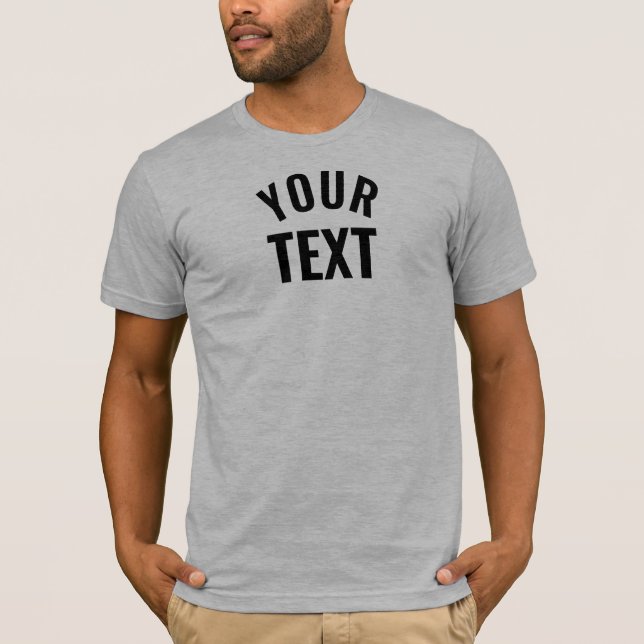 Camiseta Mens Bella+Canvas Pequena Cinza (Frente)