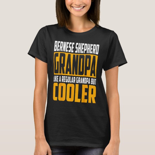 Camiseta Mens Bernese Shepherd Grandpa  Like a Regular Gran (Frente)
