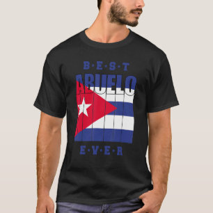 Camiseta Mens Best Abuelo Ever Cubana Bandeira Dia de os pa