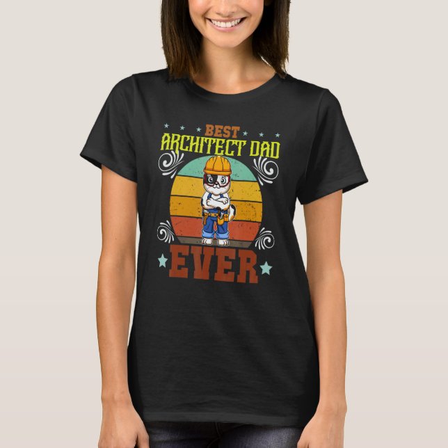 Camiseta Mens Best Architect Dad Ever Draftsman Father's Da (Frente)
