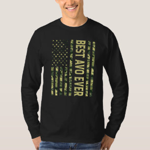 Camiseta Mens Best Avo Ever Us American Flag Avô Fathe