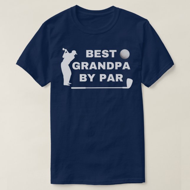 Camiseta Mens Best Avô por par, Golf Avô, Pai (Frente do Design)