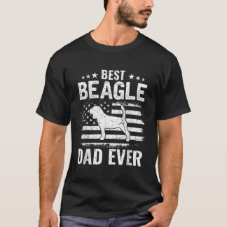 Camiseta Mens Best Beagle Pai Alguma Vez Americana O Bandei