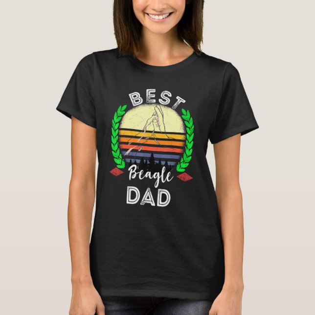 Camiseta Mens Best Beagle Pai Beagle Dog Papa Beagle Propri (Frente)