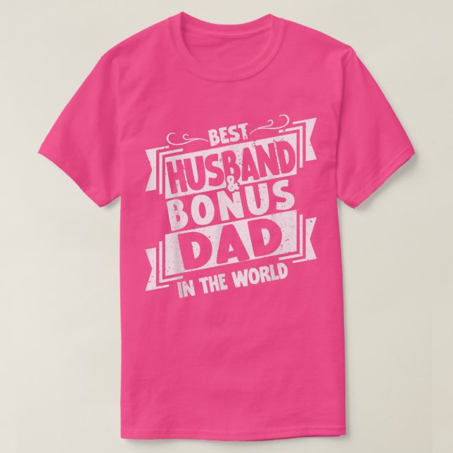 Camiseta Mens Best Bonus Pai & Marido No Mundo Pai' (Frente do Design)