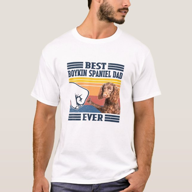Camiseta Mens Best Boykin Spaniel Dad Ever Funny Dog Lover (Frente)