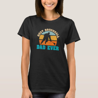 Camiseta Mens Best Broomball Dad Ever Winter Team Sport Bro
