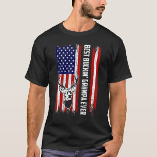 Camiseta Mens Best Buckin Grumpa Ever Deer Hunting Bucking