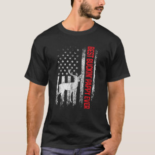 Camiseta Mens Best Buckin Pappy Ever American Flag Padre