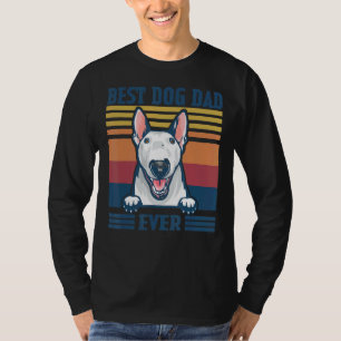 Camiseta Mens Best Bull Terrier Pai Cachorro Pai Pai