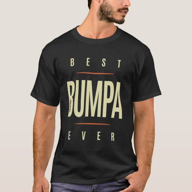 Camiseta Mens Best Bumpa Nunca | Pai e vovô (Frente)