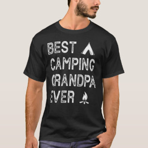 Camiseta Mens Best Camper Avô Ever Campfire Acampamento Gor