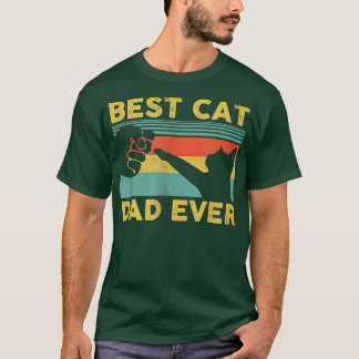 Camiseta Mens Best Cat Dad Ever Tee Funny Cat Daddy Father'