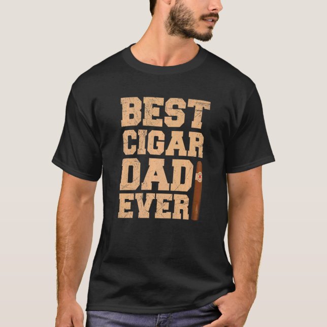 Camiseta Mens Best Cigar Dad ever Quote for a Cigar  Dad (Frente)