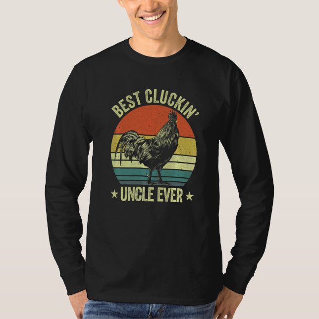 Camiseta Mens Best cluckin' uncle ever clucking chicken far (Frente)