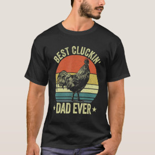 Camiseta Mens Best clucking pai galo retro