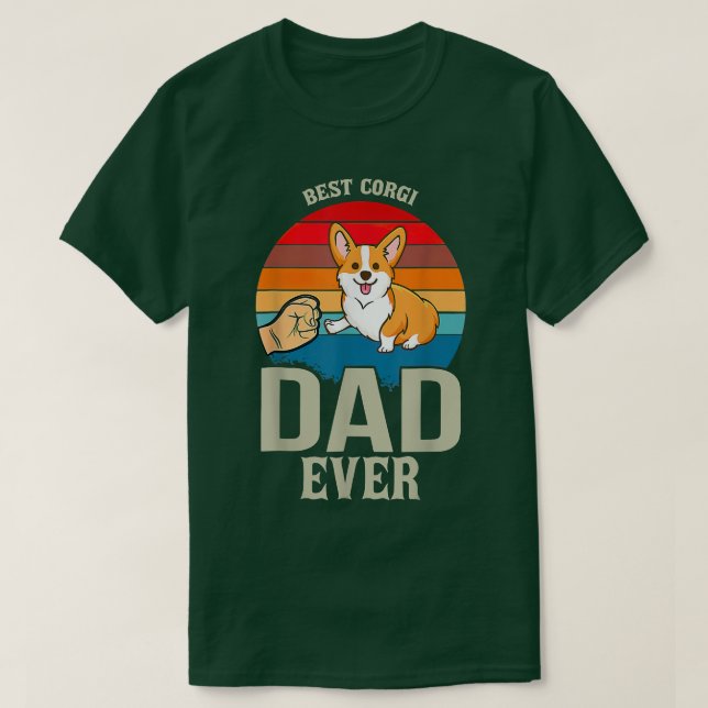 Camiseta Mens Best Corgi Dad Ever Daddy Dog Lover Owner 816 (Frente do Design)