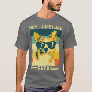Camiseta Mens Best Corgi Dad Ever Vintage Retro Gift Design