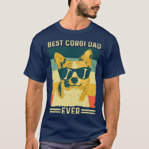 Camiseta Mens Best Corgi Dad Ever Vintage Retro Gift Design