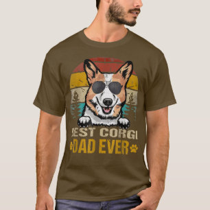 Camiseta Mens Best Corgi Pai Alguma Vez Vintage Dog Lover