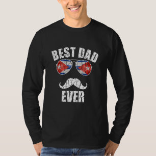 Camiseta Mens Best Cuban Pai Alguma Vez Patriótico Vovô Pai