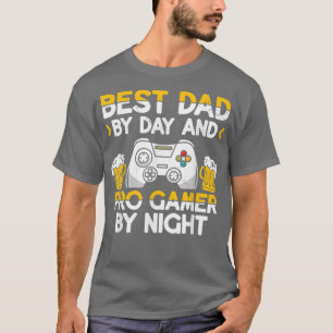 Camiseta Mens Best Dad By Day And Pro Gamer By Night Father
