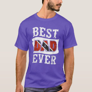 Camiseta Mens Best Dad Ever Fathers DayTrini Flag Trinidad 