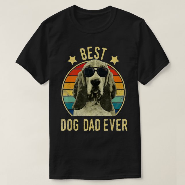Camiseta Mens Best Dog Dad Ever Basset Hound Father's Day G (Frente do Design)