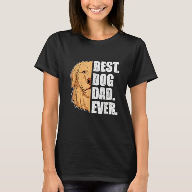 Camiseta Mens Best Dog Dad Ever Golden Retriever Dad Father (Frente)