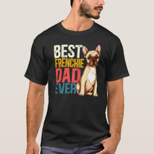 Camiseta Mens Best French Pai Ever French Buldog Pai D