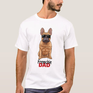 Camiseta Mens Best French Pai Ever French Buldog Pai F