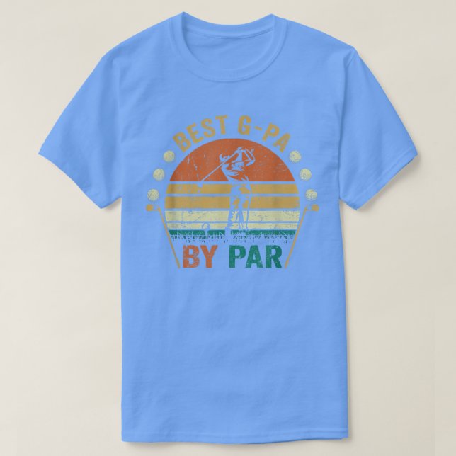 Camiseta Mens Best G Pa By Par Funny Fathers Day Golf Golfi (Frente do Design)