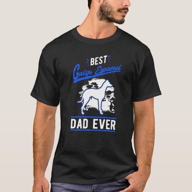 Camiseta Mens Best Galgo Espanol Dad Ever Spanish Greyhound (Frente)