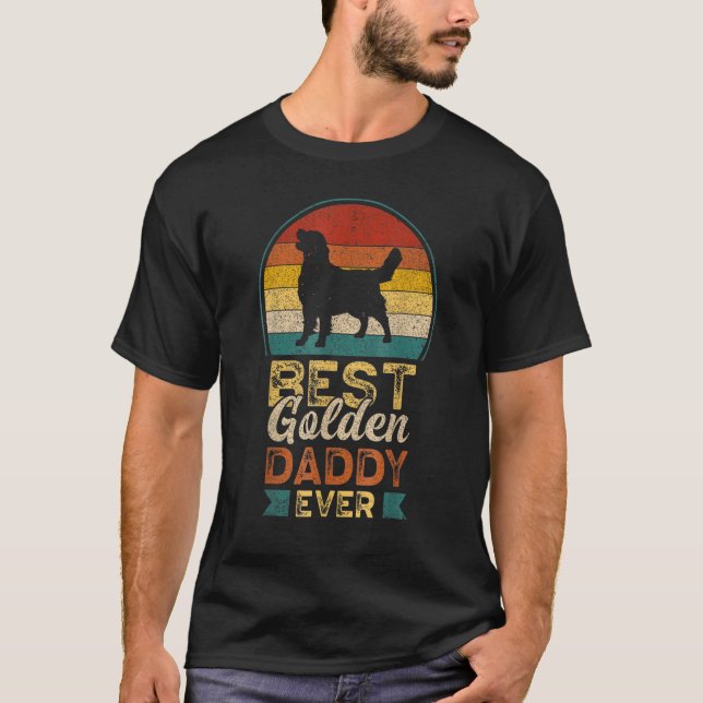 Camiseta Mens Best Golden Daddy Ever Fathers Day Golden Ret (Frente)