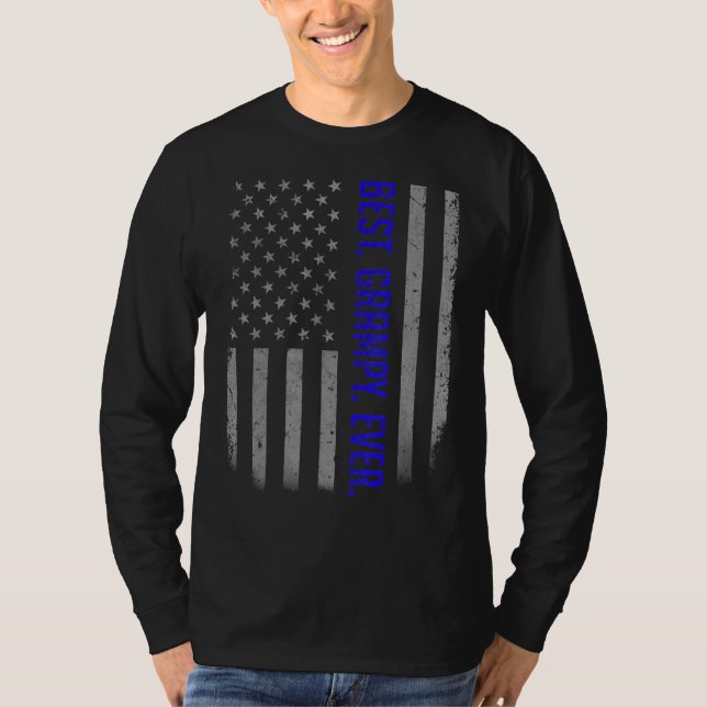 Camiseta Mens Best Grampy Ever American Flag for Padre's (Frente)