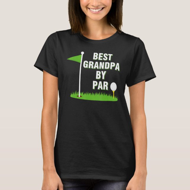 Camiseta Mens Best Grandpa By Par  Golf Fathers Day Christm (Frente)
