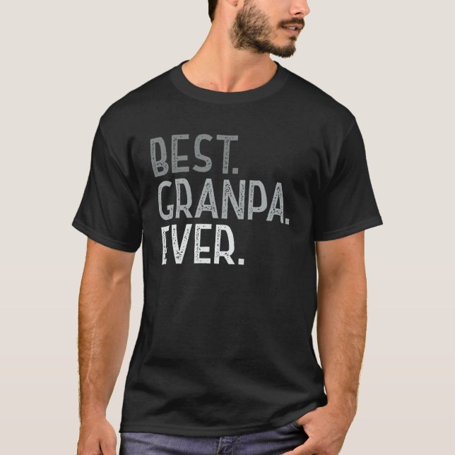 Camiseta Mens Best Granpa Ever Para O Vovô Homens Engraçado (Frente)