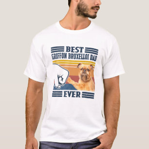 Camiseta Mens Best Griffon Bruxellois Pai Cão Engraçado Lo