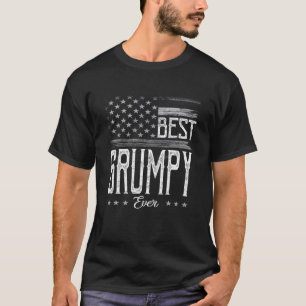 Camiseta Mens Best Grumpy Ever American Flag Avô Gift