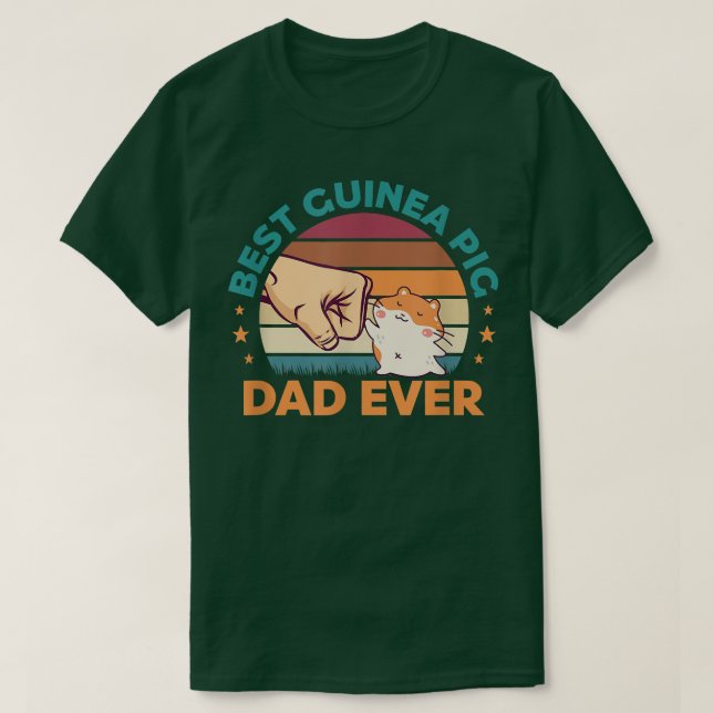 Camiseta Mens Best Guinea Pig Dad Ever Father Father's Day  (Frente do Design)