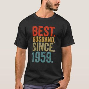 Camiseta Mens Best Husband Desde 1959 63º Aniversário Para 