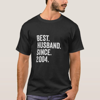 Camiseta Mens Best Husband Desde 2004 | 17ª Annive De Casam