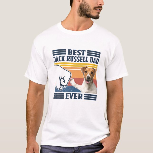 Camiseta Mens Best Jack Russell Pai De Cachorro Engraçado F (Frente)