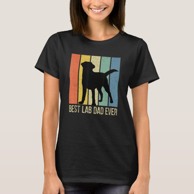 Camiseta Mens Best Lab Dad Ever Black Labrador Retriever Vi (Frente)