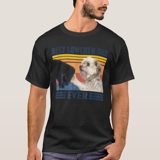 Camiseta Mens Best Lowchen Pai Cachorro Engraçado Passa Pai (Frente)