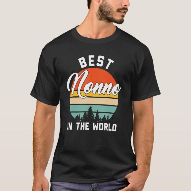 Camiseta Mens best nonno mundo avô italiano (Frente)