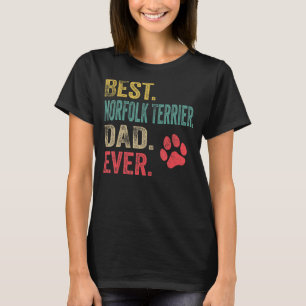 Camiseta Mens Best Norfolk Terrier Pai de Vintage Padre