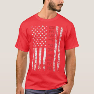 Camiseta Mens Best Pa Ever American Flag Grandpa